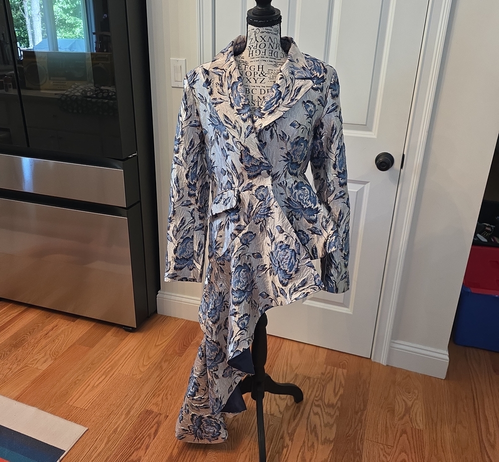 Azalea Wang Floral Asymmetrical Ruffle Women's Jacket